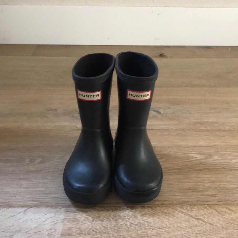 Kids black hunter boots